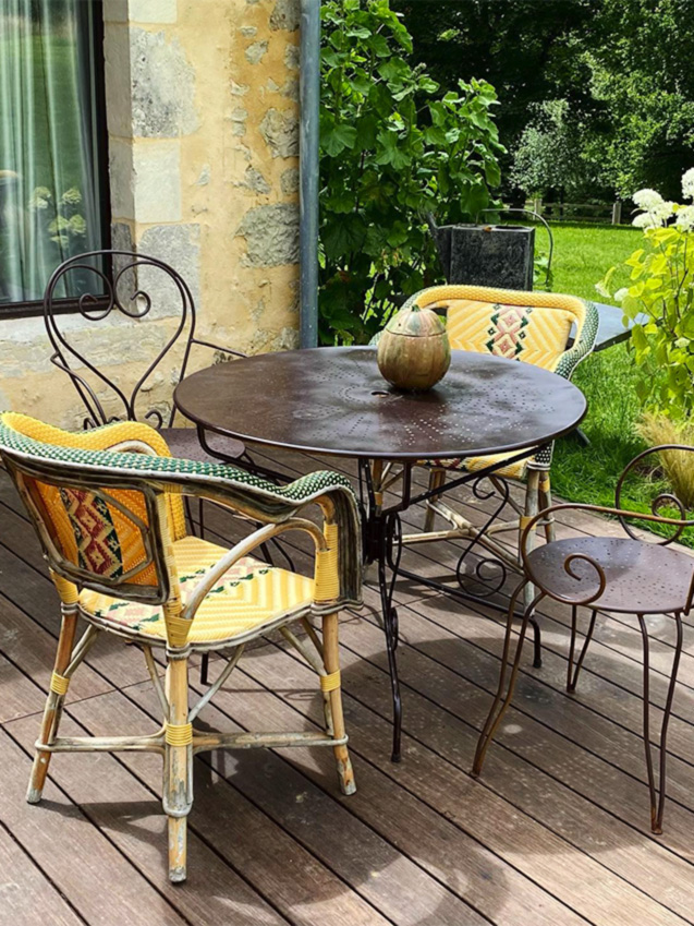 Petits déjeuners en terrasse à La Petite Gaulardière